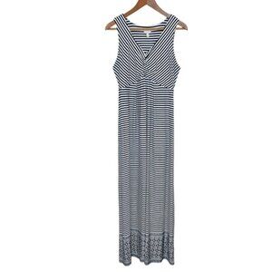 Talbots Striped Geometric Jersey Maxi Dress